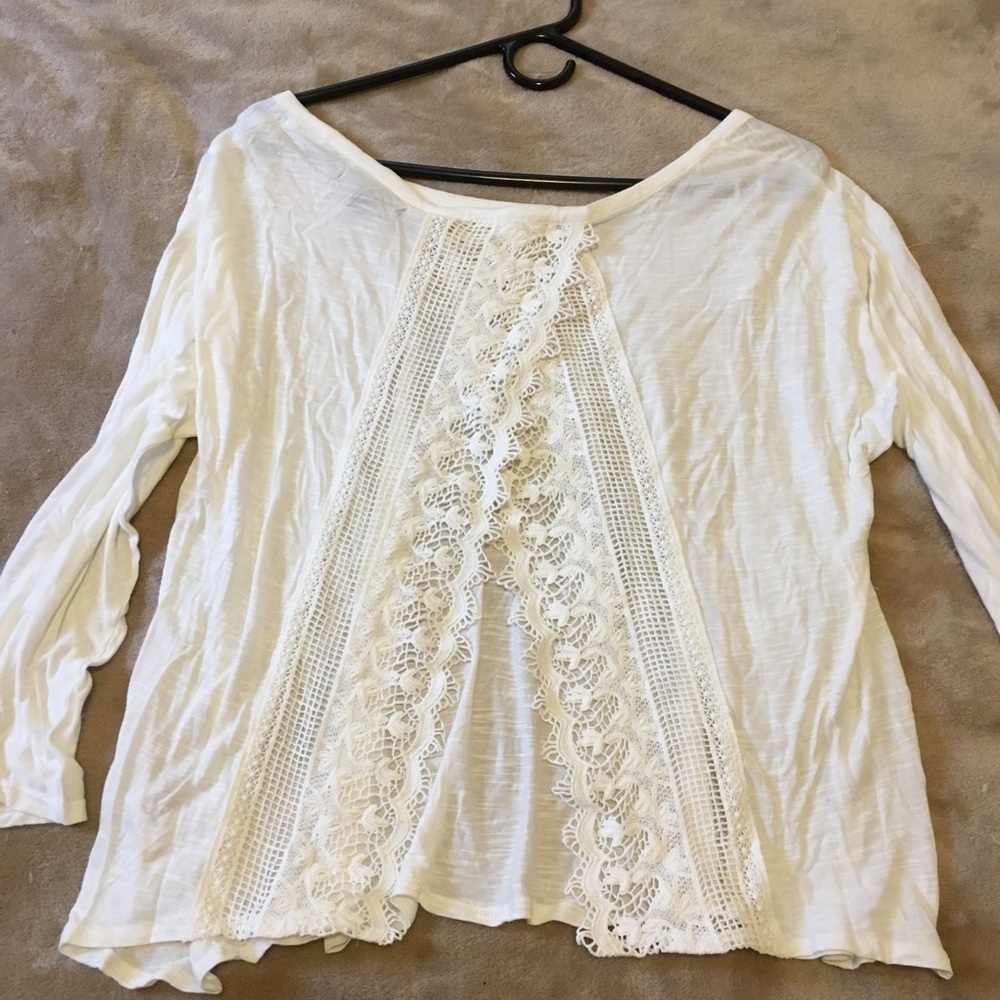 AEO Open Back Crochet Detailed Tunic